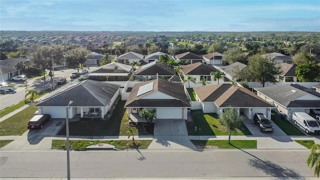 aerial view with a residential view