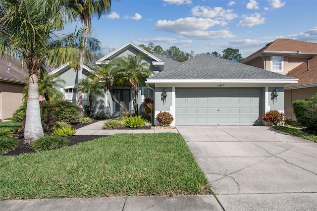 view of front facade with a garage