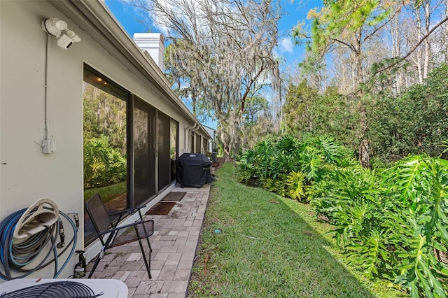 view of yard with a patio