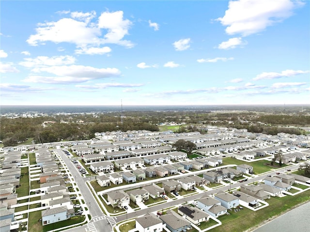 drone / aerial view with a residential view