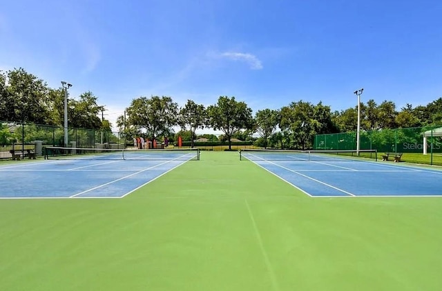 view of tennis court