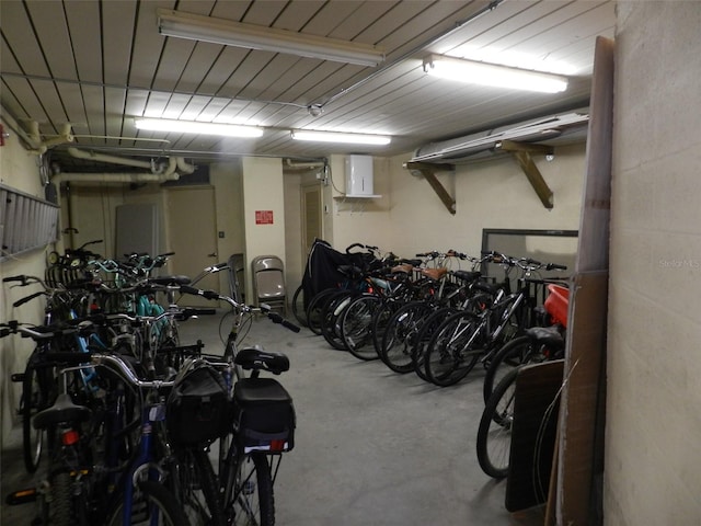 garage featuring bike storage