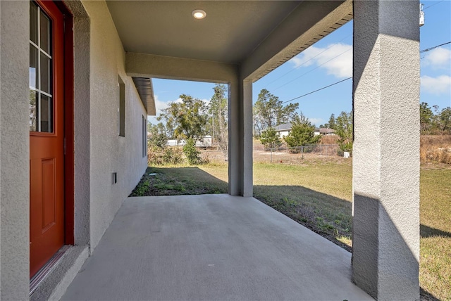 view of patio / terrace with fence