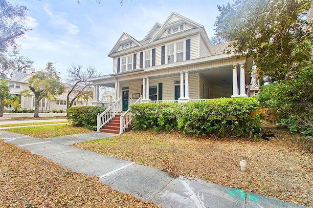 view of front facade featuring a porch