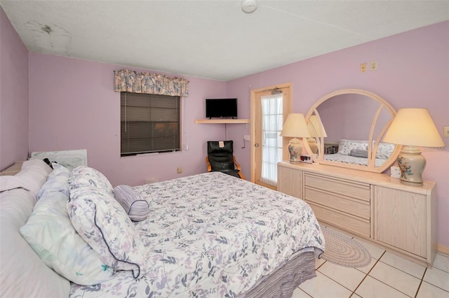 view of tiled bedroom