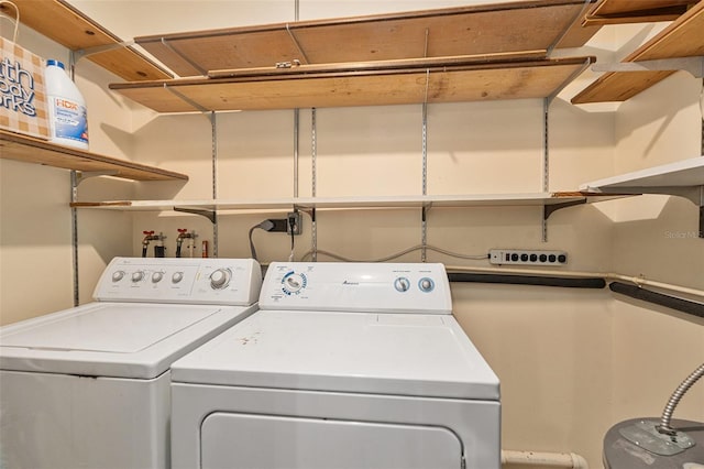 laundry room with laundry area and separate washer and dryer