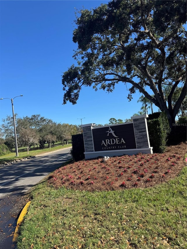 view of community sign