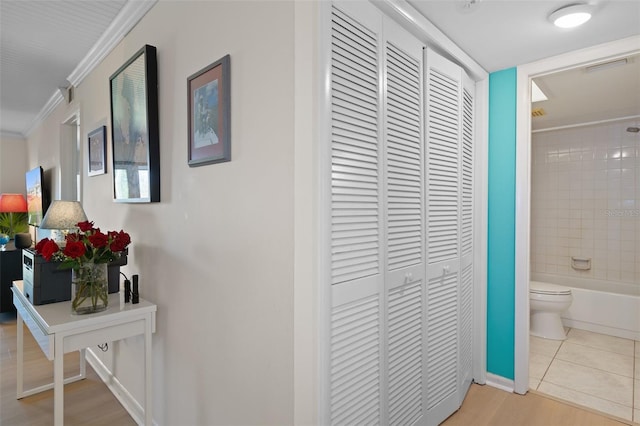 128 Nancy Dr Unit 128, Oldsmar, FL 34677 - hallway with crown molding
