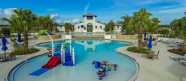 pool featuring a patio