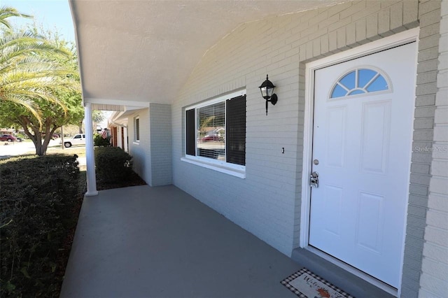 view of exterior entry
