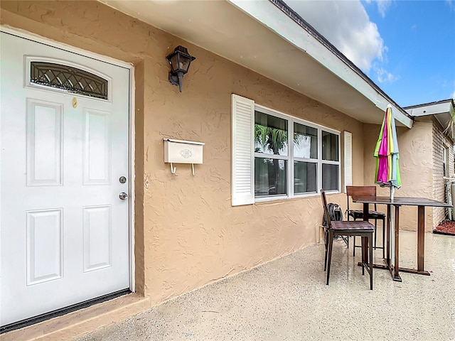 view of doorway to property