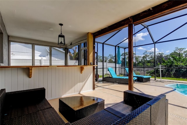 view of sunroom / solarium