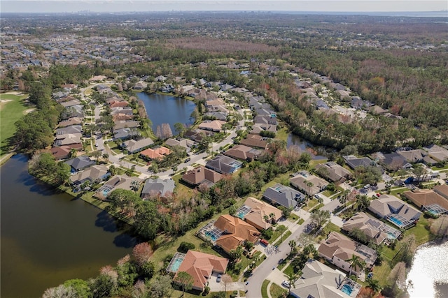 10537 Greensprings Dr, Tampa, FL 33626 - aerial overview of property's location featuring a large body of water and nearby suburban area