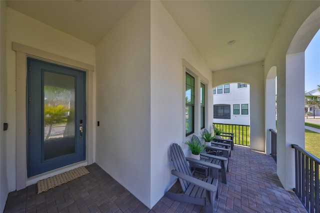 view of patio / terrace featuring covered porch