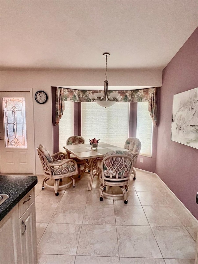 view of dining area