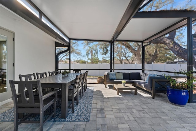 view of patio / terrace with an outdoor living space