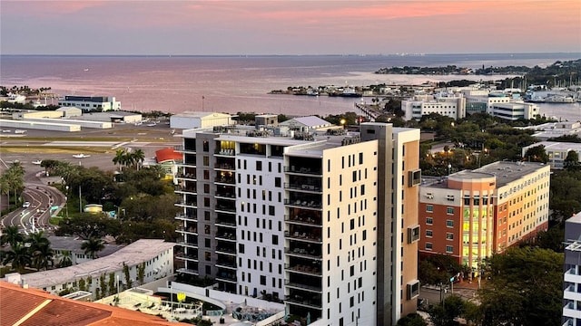 property's view of city with a water view