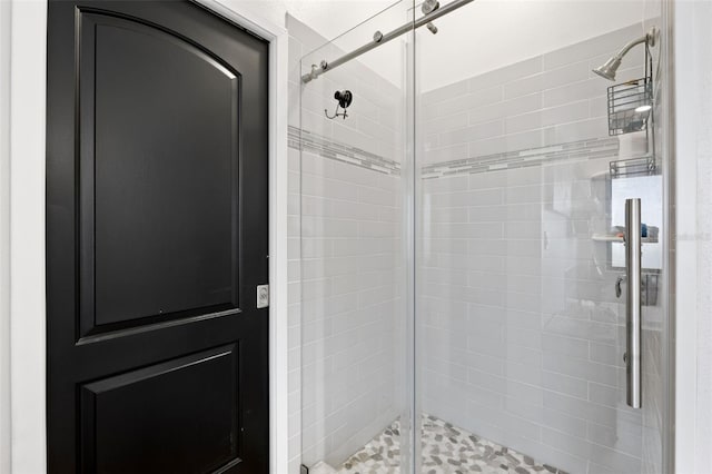 bathroom featuring walk in shower