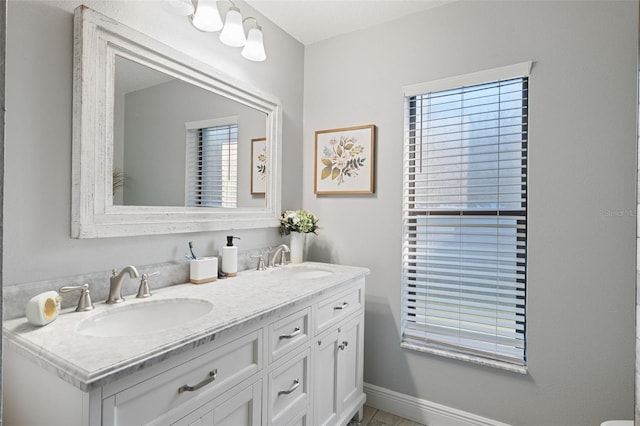 bathroom with vanity