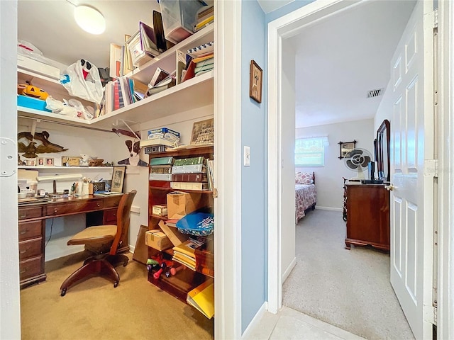 pantry with visible vents