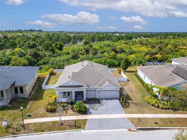 aerial view with a view of trees