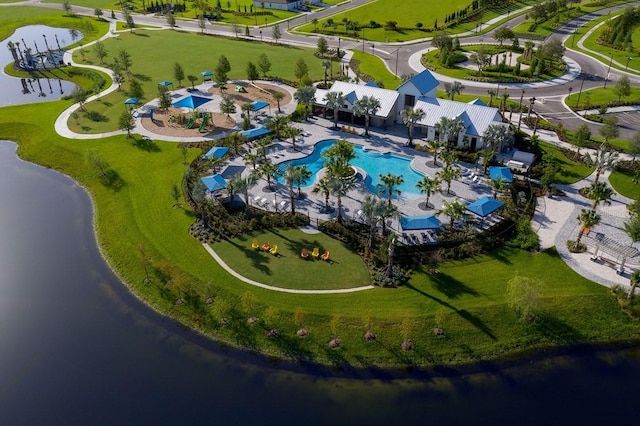 11885 Richmond Trl, Parrish, FL 34219 - bird's eye view of a pool area and a large body of water