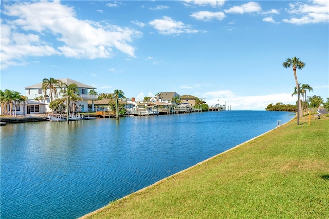 property view of water with a residential view