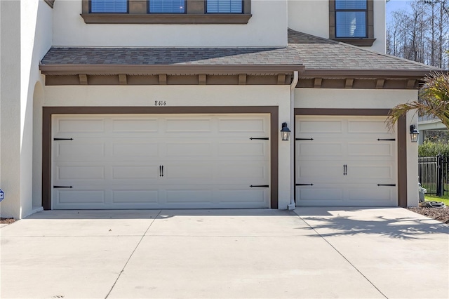 garage with driveway