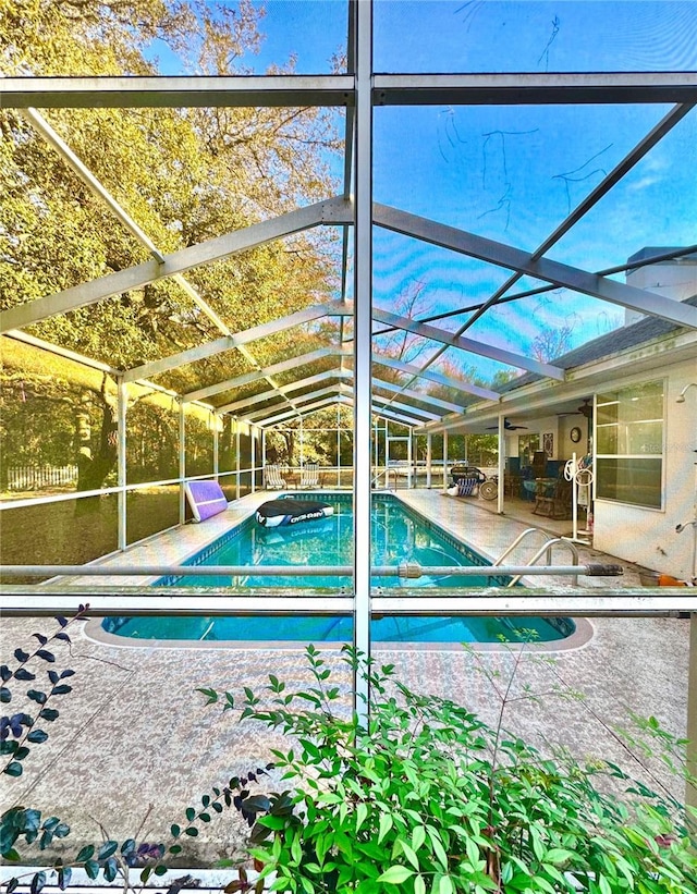 4797 N Lena Dr, Beverly Hills, FL 34465 - outdoor pool featuring a lanai and a patio