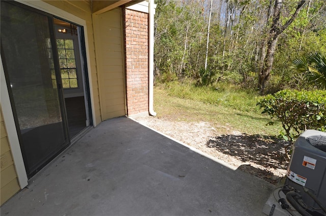 view of patio featuring central AC