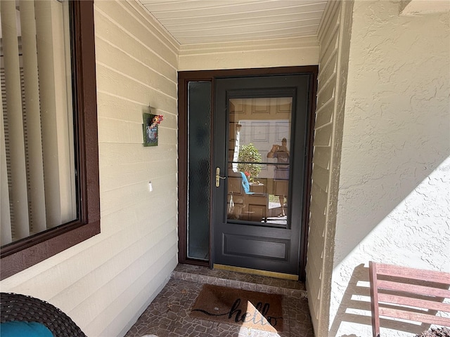 view of doorway to property