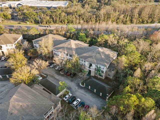 aerial view with a residential view