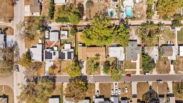 aerial view with a residential view