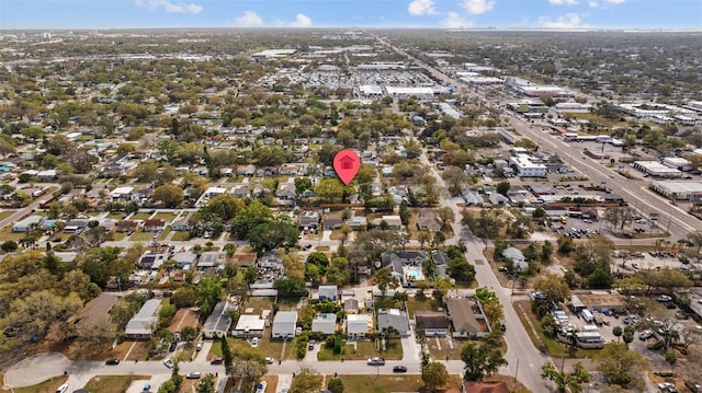 drone / aerial view with a residential view