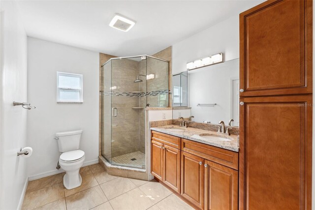 1119 77th St N, Saint Petersburg, FL 33710 - full bath with visible vents, a stall shower, toilet, and a sink