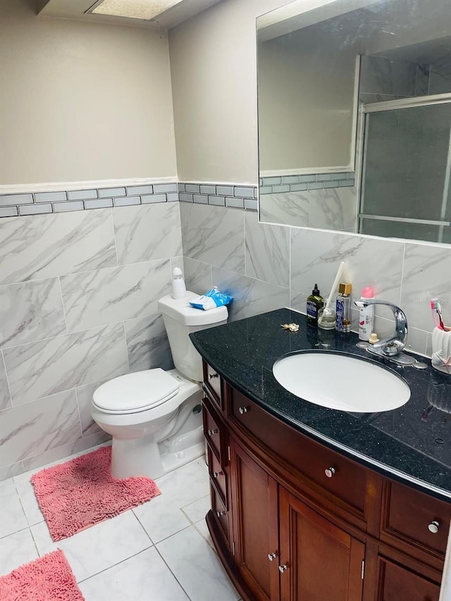 8630 Winter Haven Dr, Hudson, FL 34667 - bathroom with toilet, vanity, and a stall shower