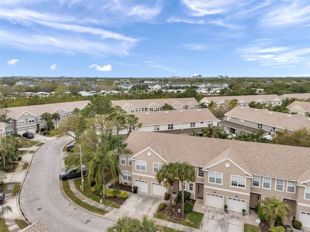 drone / aerial view with a residential view