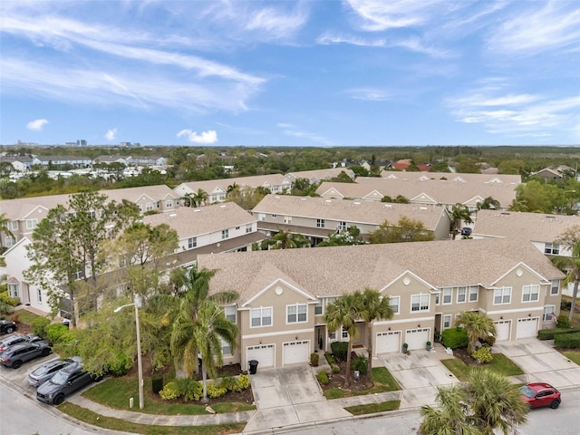 drone / aerial view with a residential view