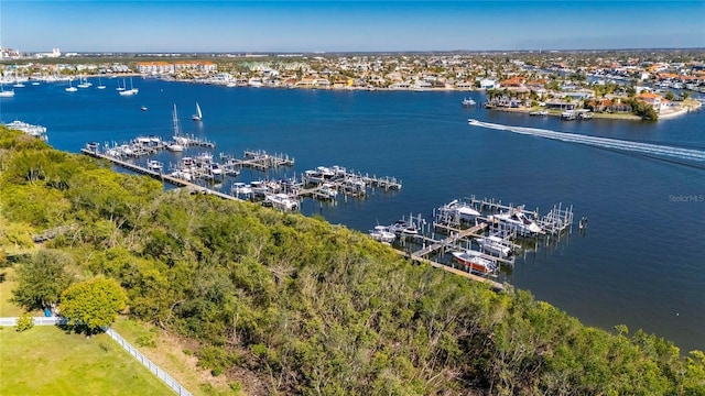 1335 Jumana Loop, Apollo Beach, FL 33572 - drone / aerial view of numerous boat docks and a nearby body of water