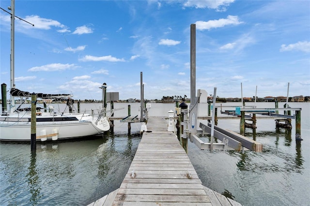 1335 Jumana Loop, Apollo Beach, FL 33572 - dock area featuring boat lift and a water view