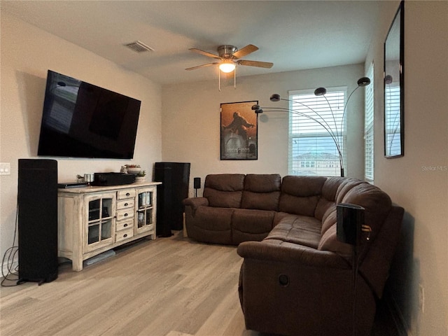 29011 Trevi Pl, Wesley Chapel, FL 33543 - living room with ceiling fan and light wood finished floors