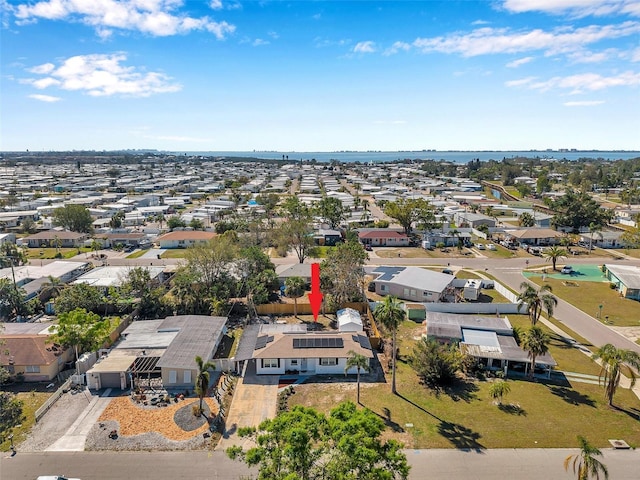 bird's eye view with a residential view