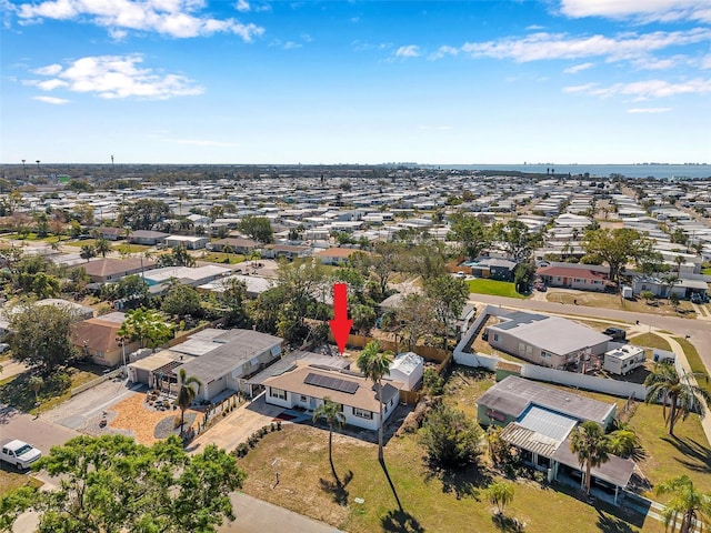 aerial view featuring a residential view