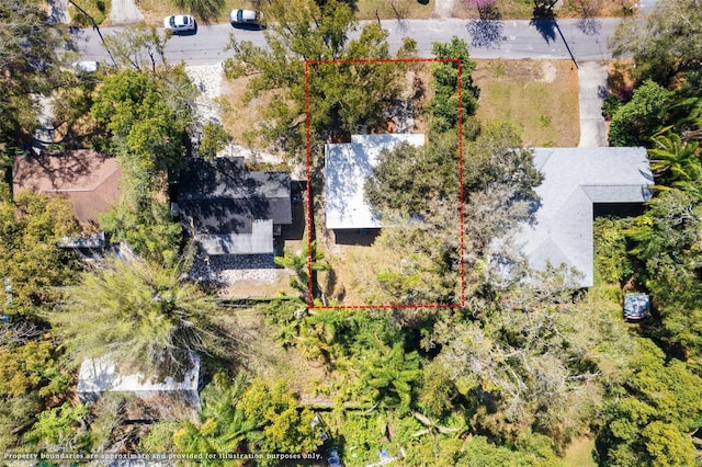 1212 E Crawford St, Tampa, FL 33604 - aerial view of property and surrounding area with property boundaries highlighted