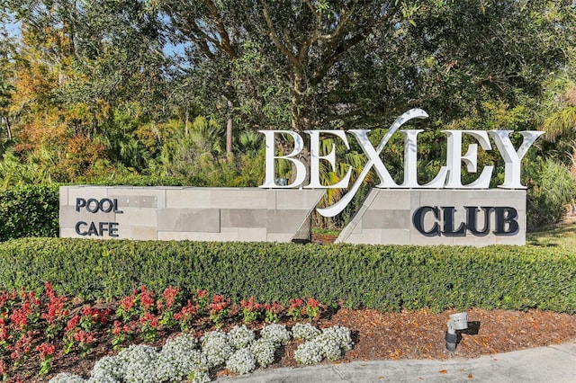 view of community sign