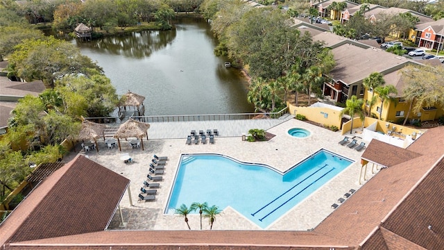 5618 Baywater Dr Unit 5618, Tampa, FL 33615 - bird's eye view with a water view and a residential view