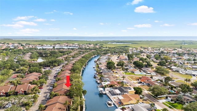 5618 Baywater Dr Unit 5618, Tampa, FL 33615 - drone / aerial view with a water view and a residential view