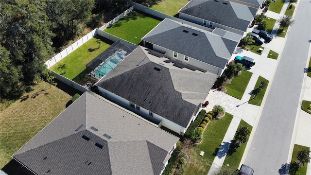 bird's eye view with a residential view