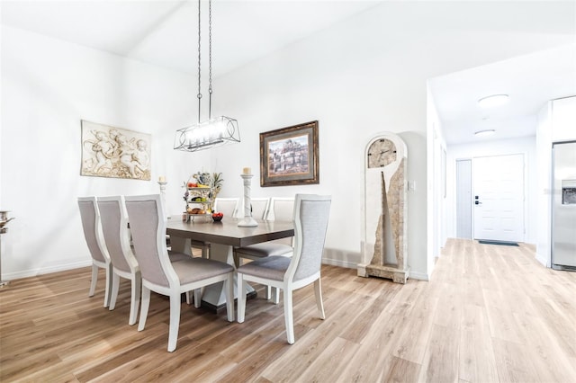 dining area featuring light hardwood / wood-style floors