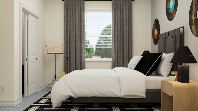 view of carpeted bedroom